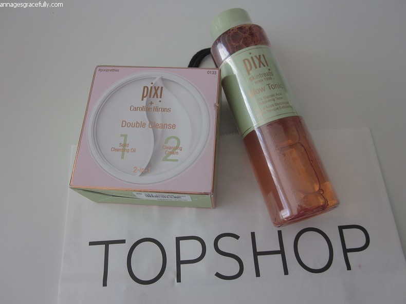 Pixi Glow tonic; Pixe Double cleanse