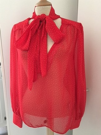 New Look rode chiffon blouse