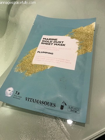 Marine gold dust sheet mask