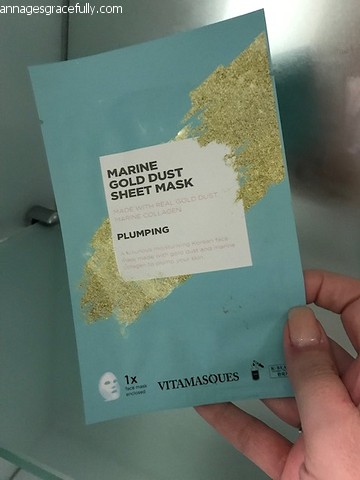 Marine gold dust sheet mask